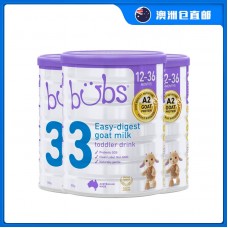 【澳洲直邮包邮】Bubs 婴幼儿山羊A2配方奶粉3段 800克x3罐（1-3岁适用）【收件人身份证必须上传】【新疆、西藏、内蒙古、青海、宁夏、海南、甘肃，需加收运费】